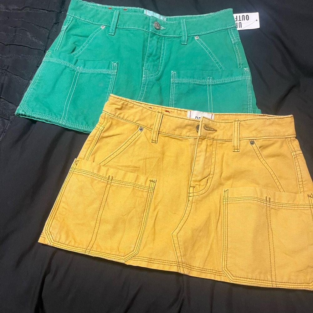 Green and Yellow Women's Skirt Set